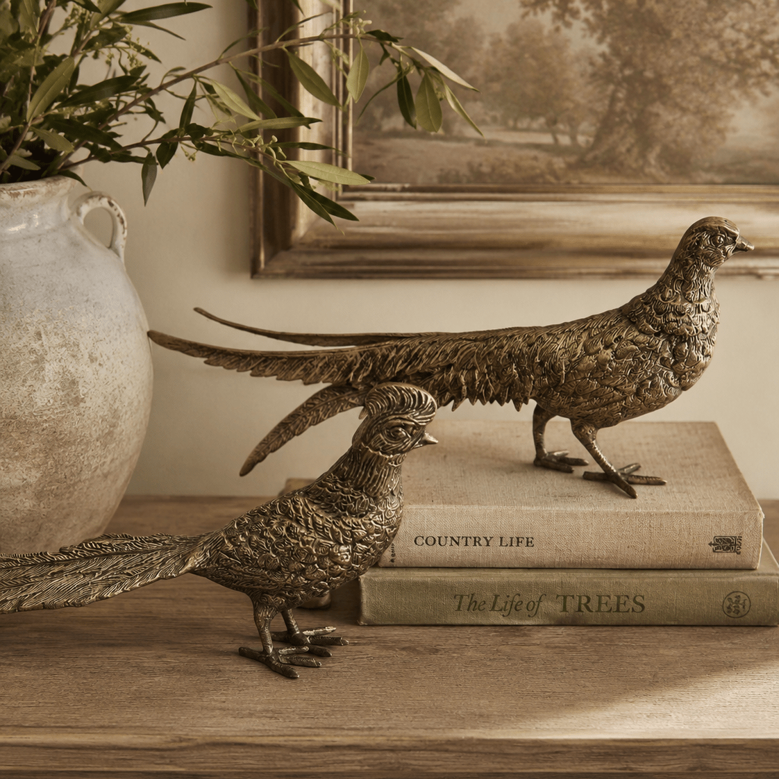Antique Brass Pheasant - Pure Apotheca
