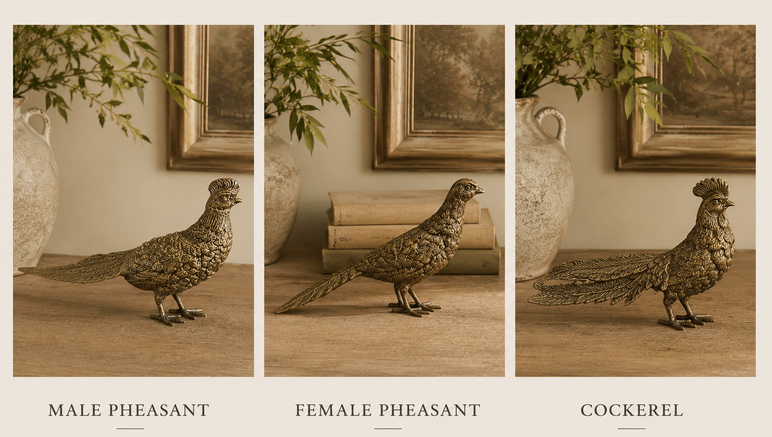 Antique Brass Pheasant - Pure Apotheca