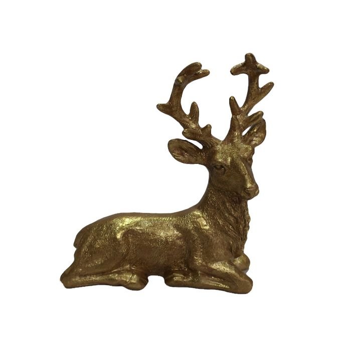 Antique Gold Laying Deer - Pure Apotheca