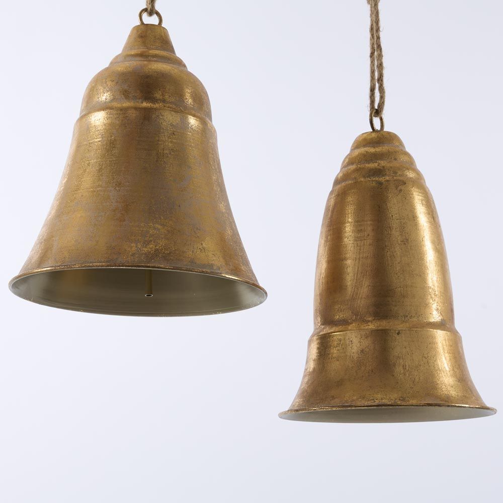 Antique Gold Ridged Tall Bell - Pure Apotheca