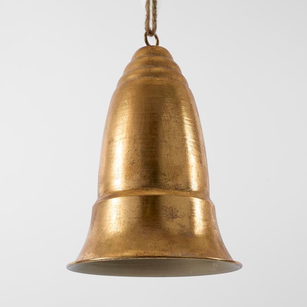 Antique Gold Ridged Tall Bell - Pure Apotheca