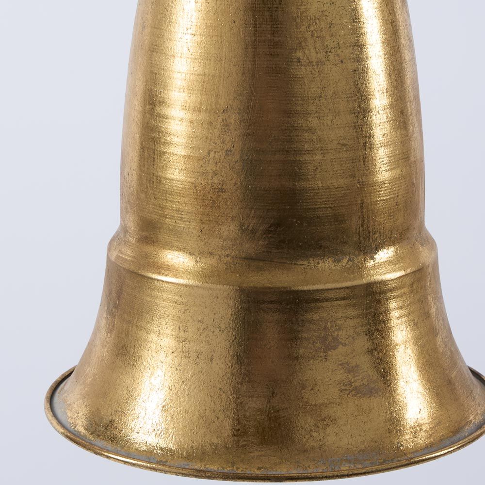 Antique Gold Ridged Tall Bell - Pure Apotheca
