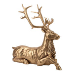 Antique Gold Sitting Deer 60cm - Pure Apotheca