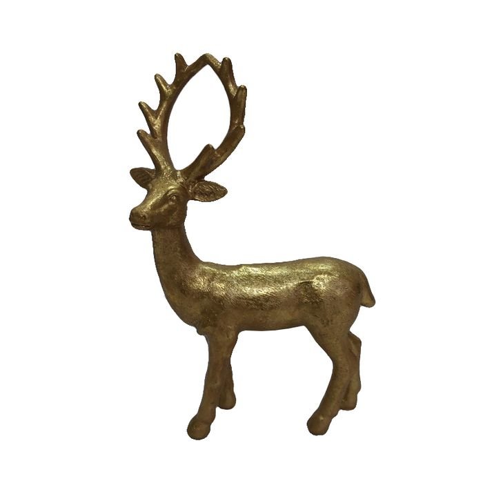 Antique Gold Standing Deer - Pure Apotheca