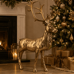 Antique Gold Standing Deer 85cm - Pure Apotheca