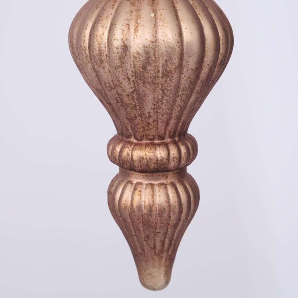Antiqued Glass Hanging Finial Bronze Small - Pure Apotheca