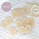 Arch Wooden Milestone Cards Beige - Pure Apotheca