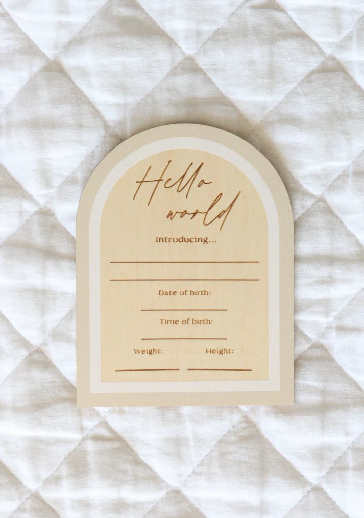 Arch Wooden Milestone Cards Beige - Pure Apotheca