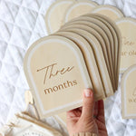 Arch Wooden Milestone Cards Beige - Pure Apotheca