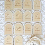 Arch Wooden Milestone Cards Beige - Pure Apotheca