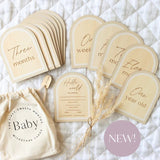 Arch Wooden Milestone Cards Beige - Pure Apotheca