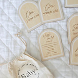 Arch Wooden Milestone Cards Beige - Pure Apotheca