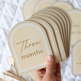 Arch Wooden Milestone Cards Beige - Pure Apotheca