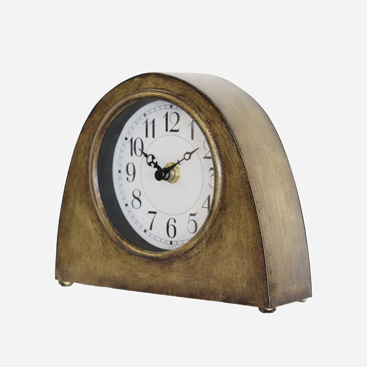 Arched Mantle Clock in Antique Brass - Pure Apotheca