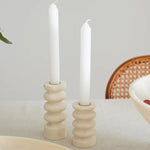 Aries Cream Candlestick Holder LRG - Pure Apotheca