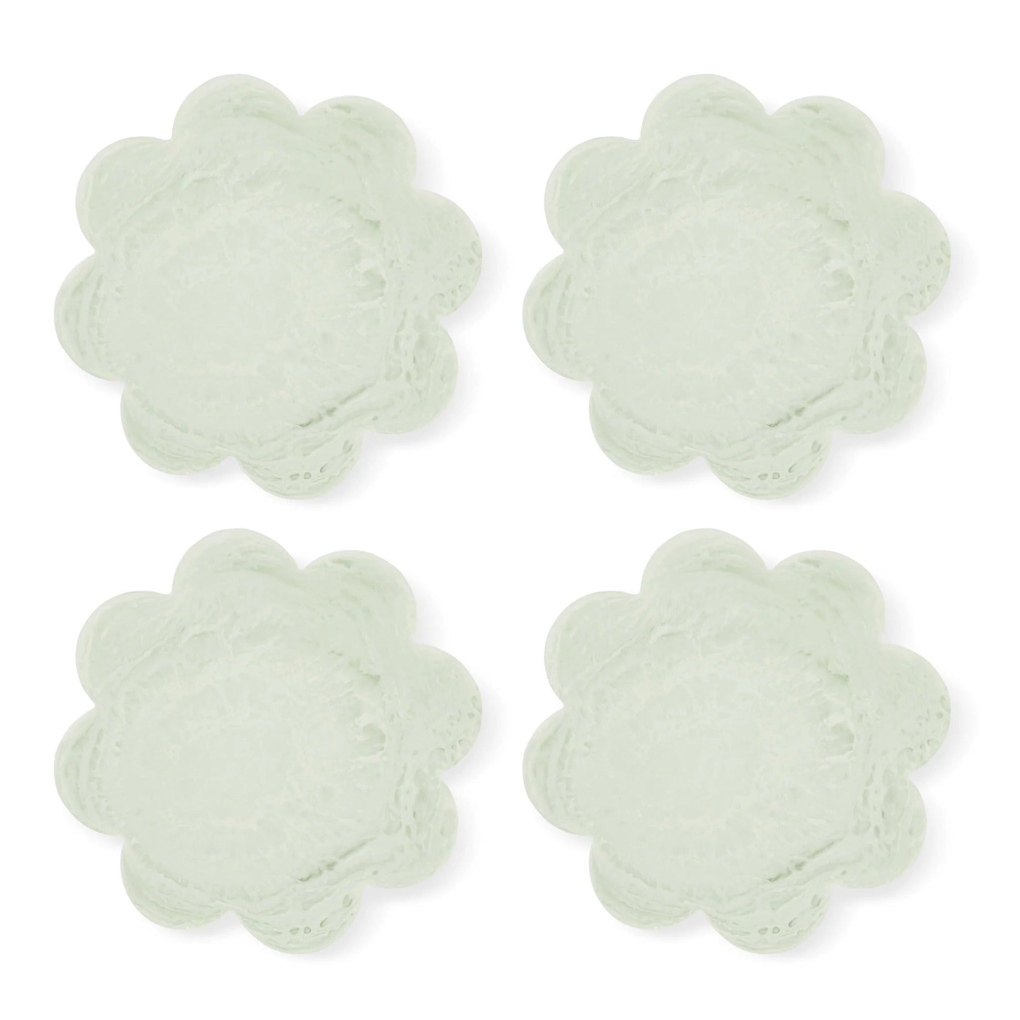 ARIES SAGE GREEN SCALLOP COASTER SET/4 - Pure Apotheca