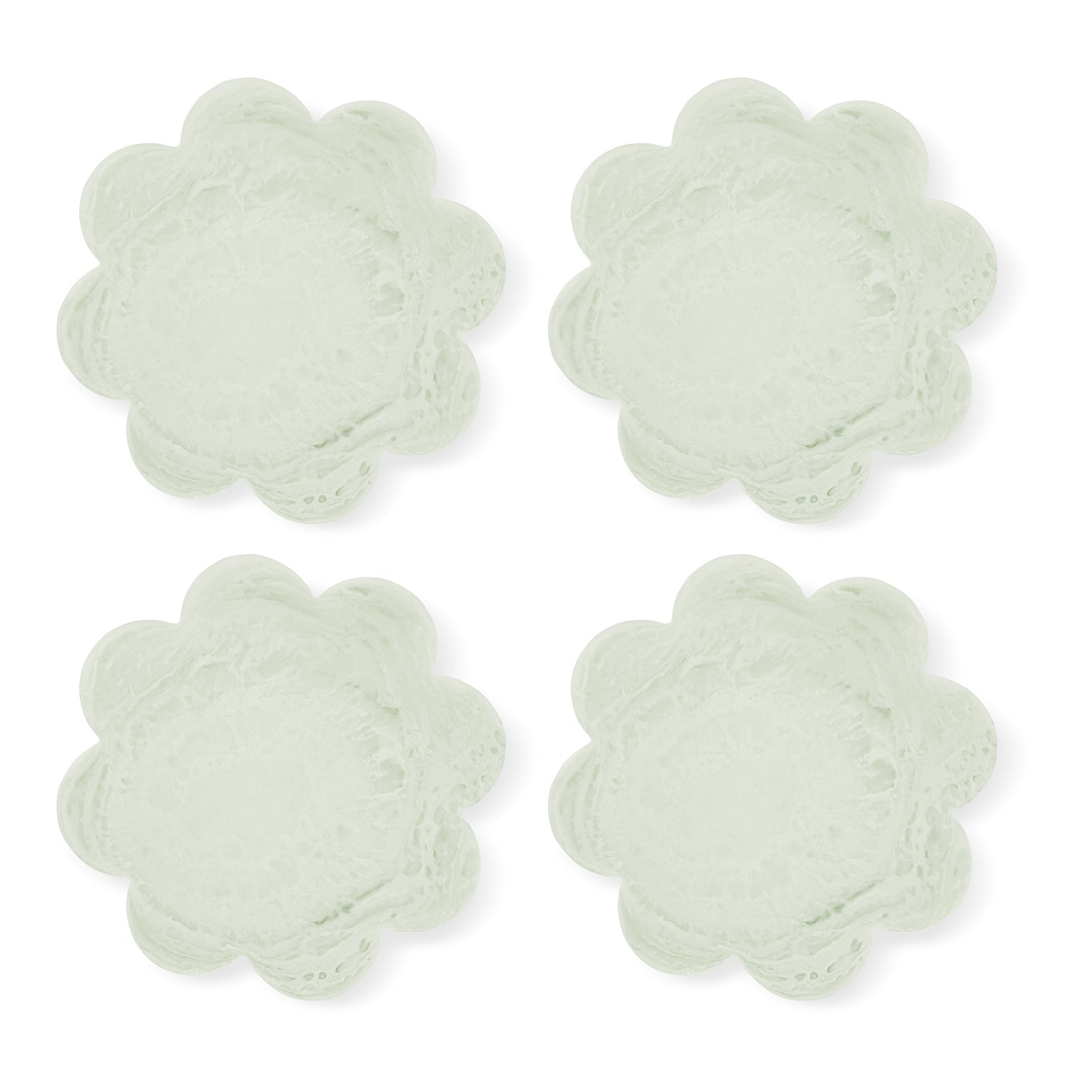 ARIES SAGE GREEN SCALLOP COASTER SET/4 - Pure Apotheca