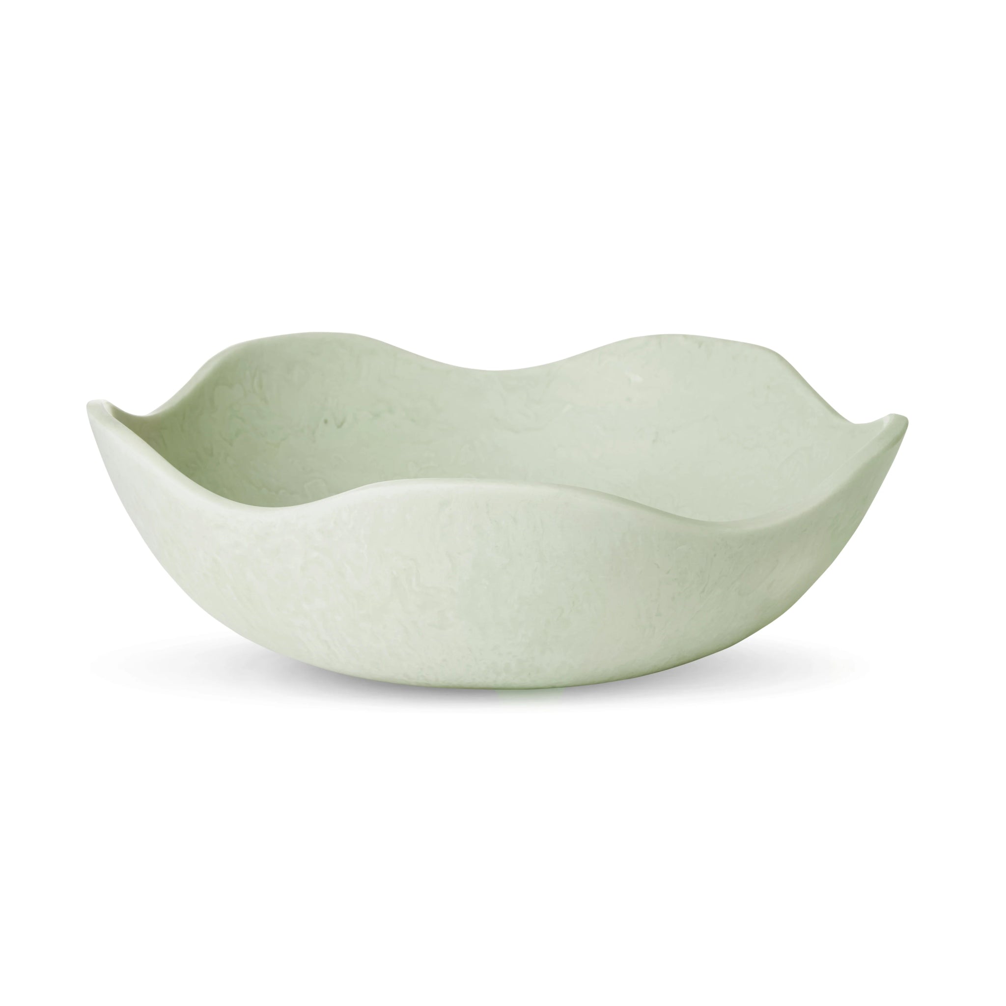 ARIES SAGE GREEN WAVY SALAD BOWL D33X9CM - Pure Apotheca