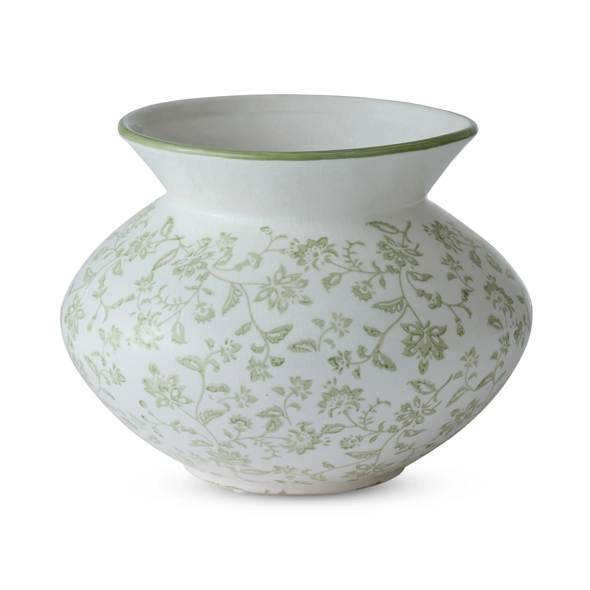 ARLES GREEN STAMPED VASE LRG - Pure Apotheca