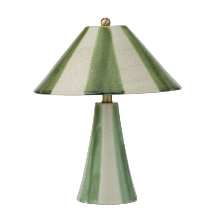 Athol Ceramic Lamp - Green/Ivory - Pure Apotheca