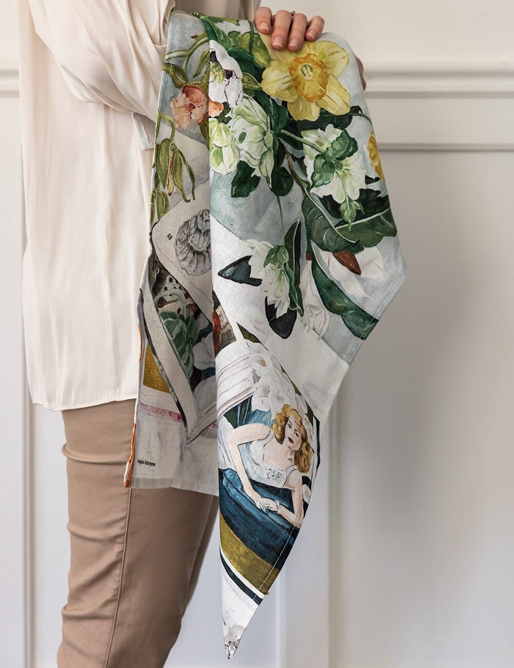 August Blooms Linen Tea Towel - Pure Apotheca