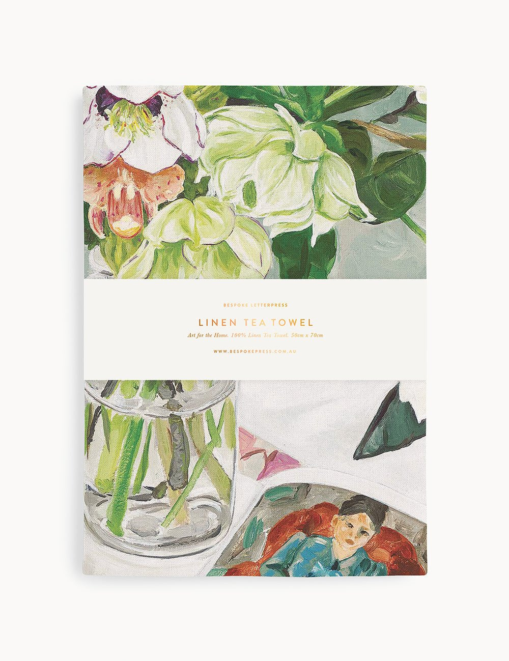 August Blooms Linen Tea Towel - Pure Apotheca