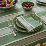 AVERY SPRUCE GREEN STRIPE NAPKIN SET/4 - Pure Apotheca