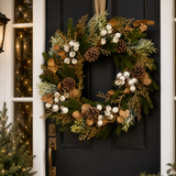 55cm Natural White Berry Wreath