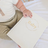 Baby Book with Keepsake Box Classic White Linen - Pure Apotheca