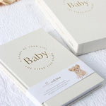 Baby Book with Keepsake Box Classic White Linen - Pure Apotheca