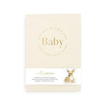 Baby Book with Keepsake Box Oatmeal Linen - Pure Apotheca