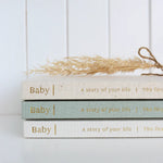 Baby Book with Keepsake Box Oatmeal Linen - Pure Apotheca