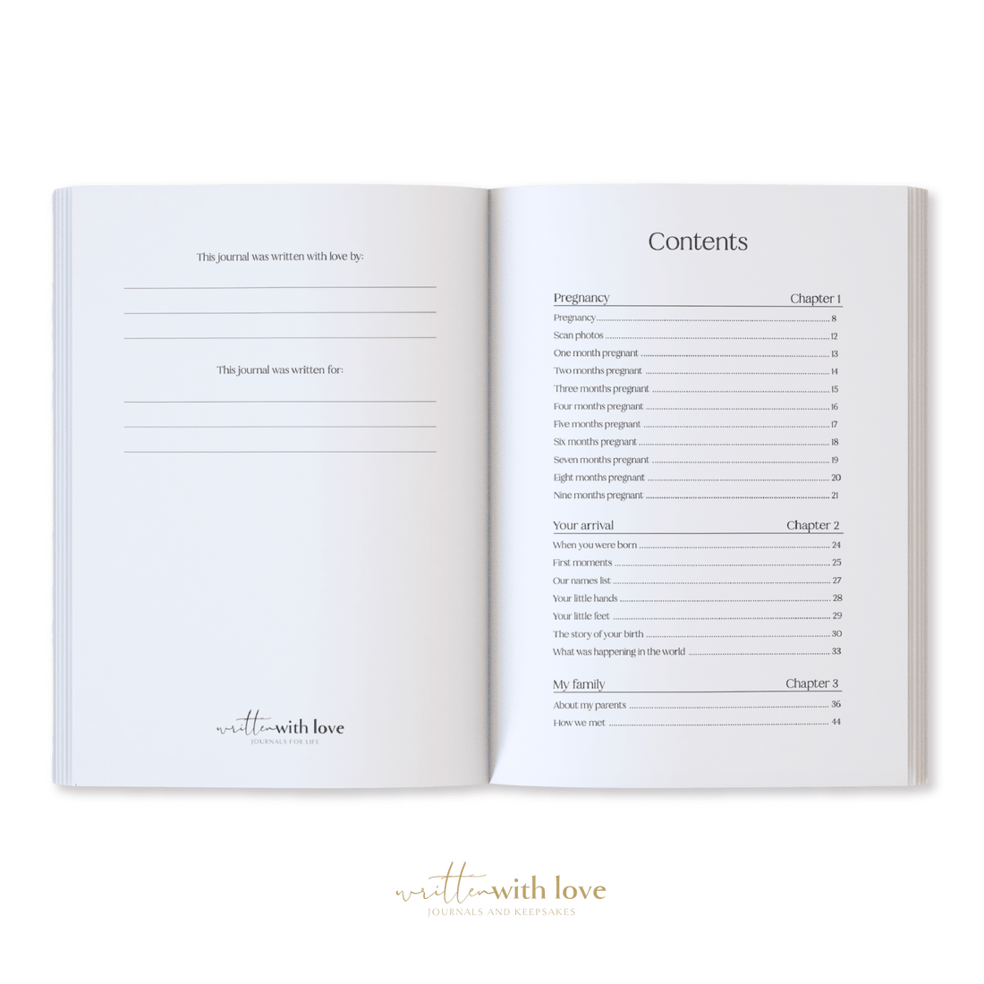 Baby Book with Keepsake Box Peony Pink Linen - Pure Apotheca