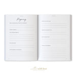 Baby Book with Keepsake Box Peony Pink Linen - Pure Apotheca