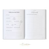 Baby Book with Keepsake Box Peony Pink Linen - Pure Apotheca