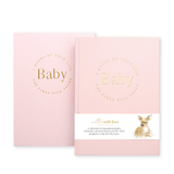 Baby Book with Keepsake Box Peony Pink Linen - Pure Apotheca