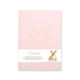 Baby Book with Keepsake Box Peony Pink Linen - Pure Apotheca