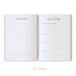 Baby Book with Keepsake Box Peony Pink Linen - Pure Apotheca