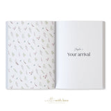 Baby Book with Keepsake Box Peony Pink Linen - Pure Apotheca