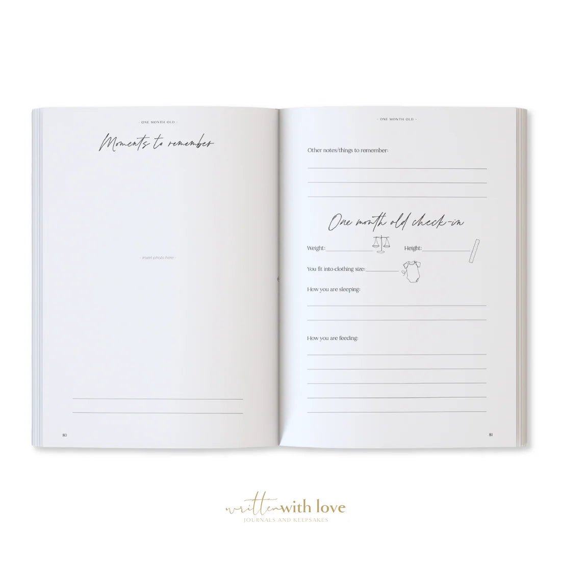 Baby Book with Keepsake Box Peony Pink Linen - Pure Apotheca