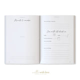 Baby Book with Keepsake Box Peony Pink Linen - Pure Apotheca