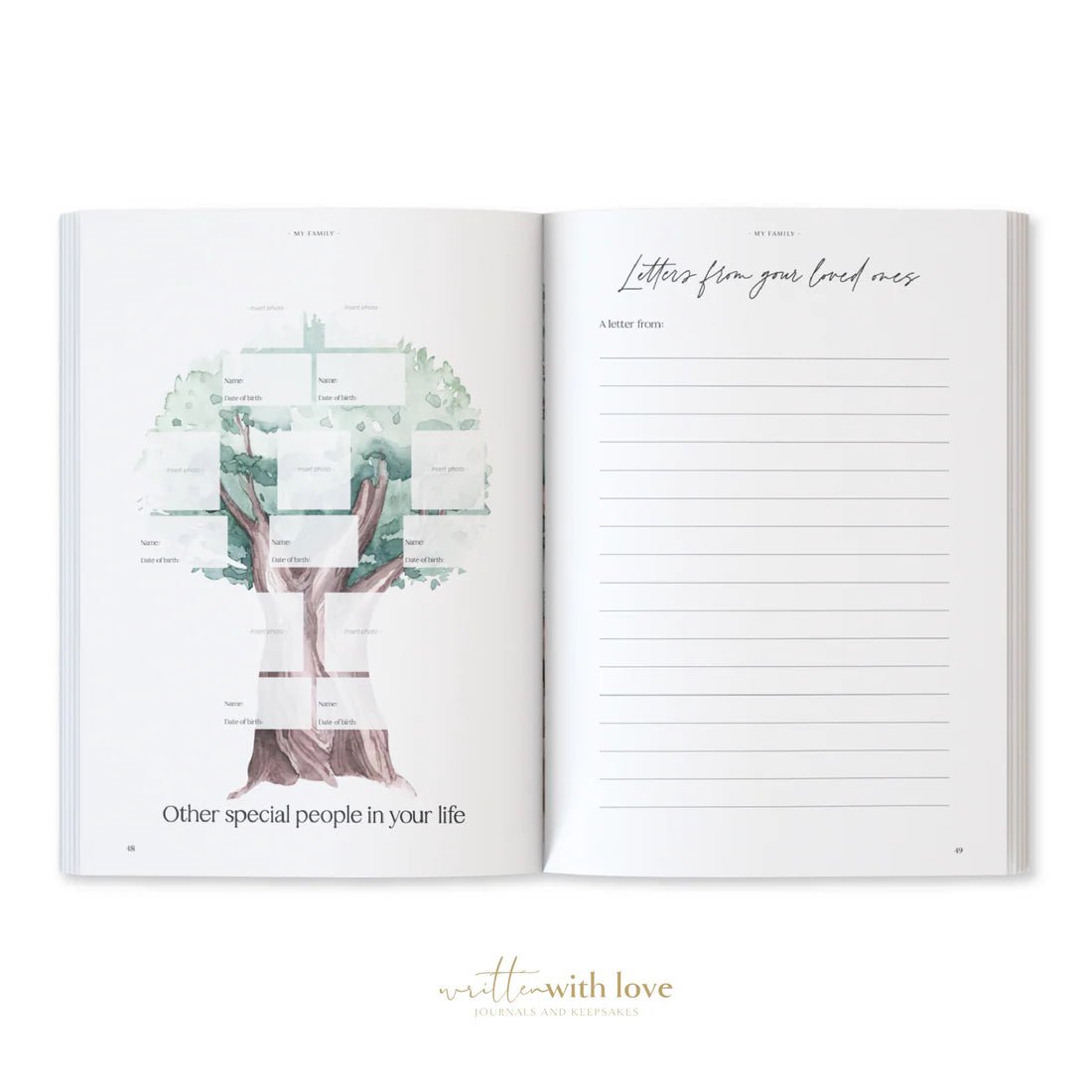 Baby Book with Keepsake Box Peony Pink Linen - Pure Apotheca