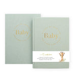 Baby Book with Keepsake Box Sage Green Linen - Pure Apotheca