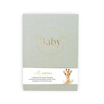 Baby Book with Keepsake Box Sage Green Linen - Pure Apotheca