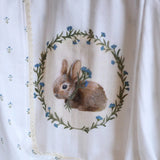 Baby Heirloom Blanket - Bunny Blue Floral - Pure Apotheca