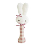 Baby Stick Rattle Rose Check - Pure Apotheca