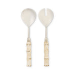 BAHAMA BAMBOO CREAM SALAD SERVER SET - Pure Apotheca