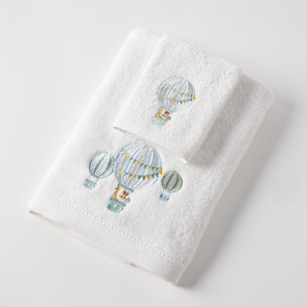Balloon Voyage Bath Towel & Face Wash in Organza Gift Bag - Pure Apotheca