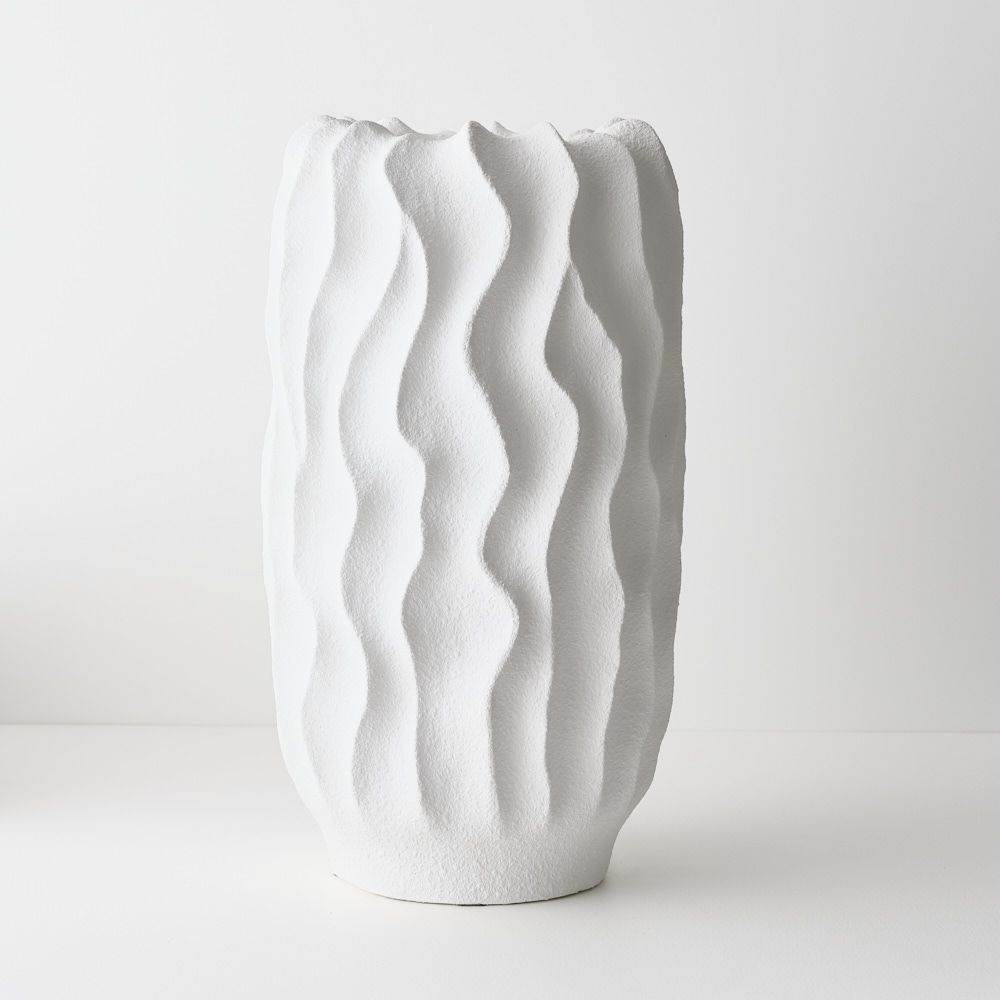 Bario Vase White 47cmh x 26cmd - Pure Apotheca