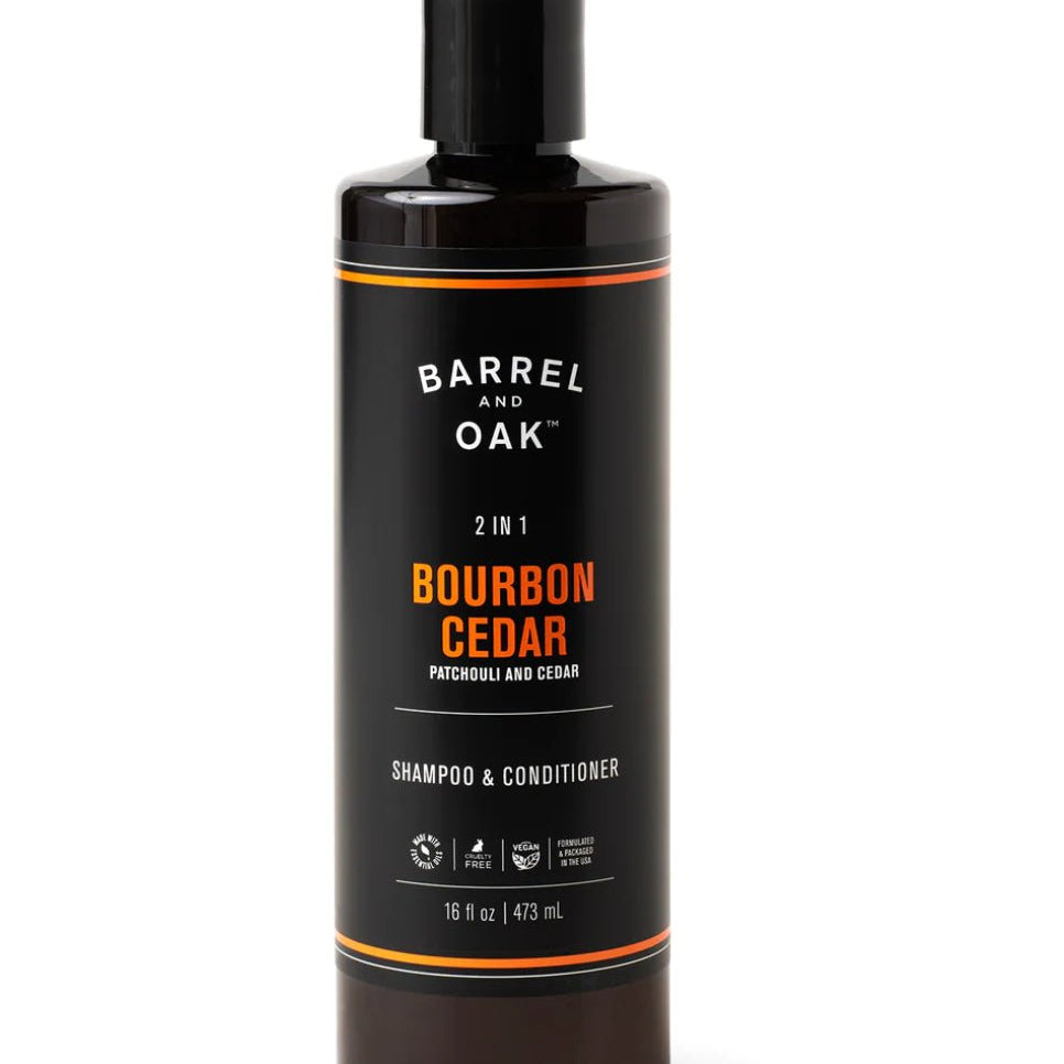 Barrel & Oak 2 in 1 Shampoo & Conditioner Bourbon Cedar - Pure Apotheca